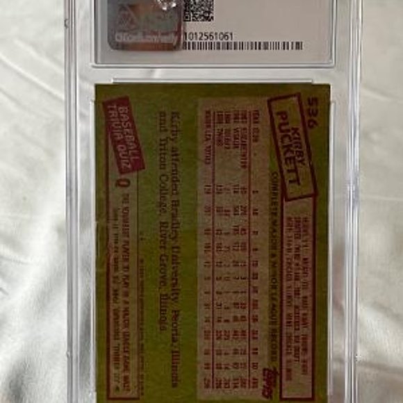 1985 TOPPS KIRBY PUCKETT #536 CSG 1.5 (FAIR) - Picture 3 of 4